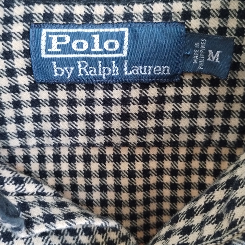 Polo Ralph Lauren Plaid Flannel Shirt Elbow Patch Med… Gem